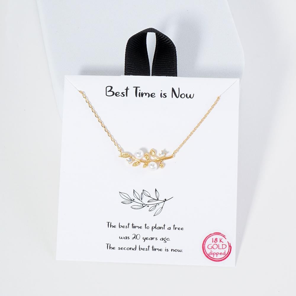 Best time is now necklace