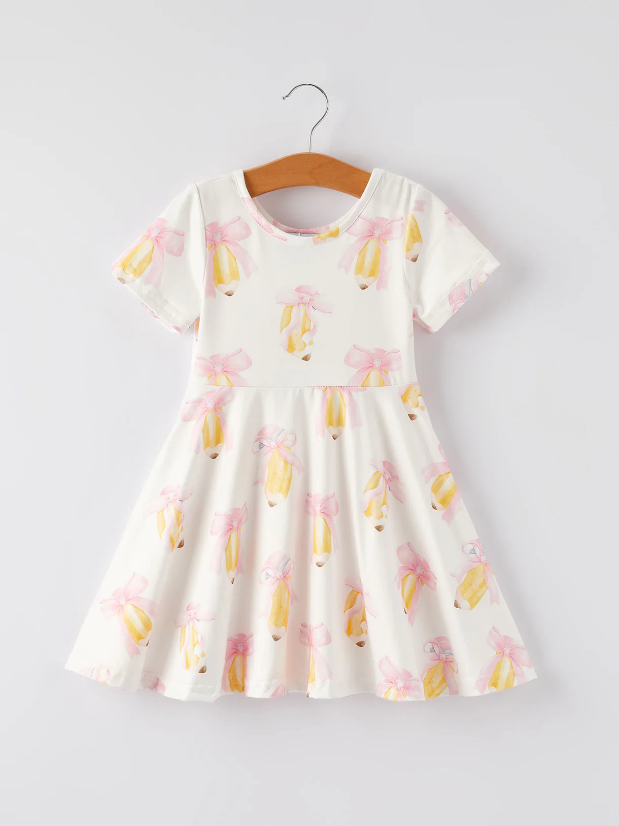 Back to school Bow pencil print dress