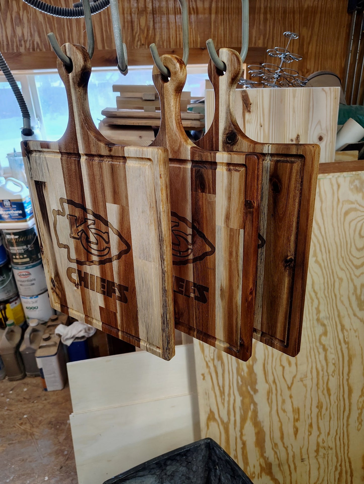 KC chiefs cutting board