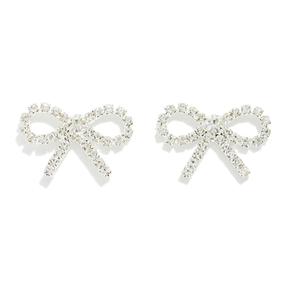 Crystal bow earrings