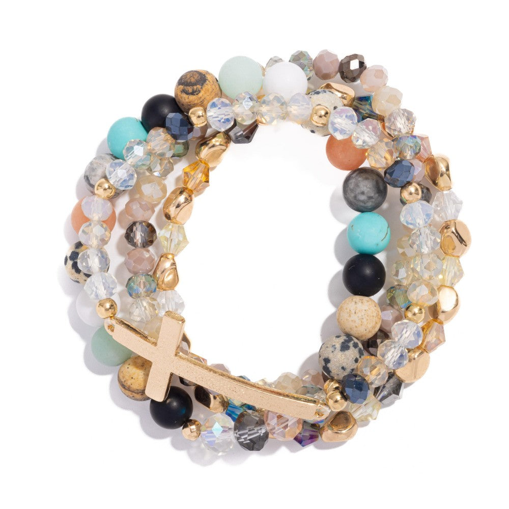 Beaded cross stacks