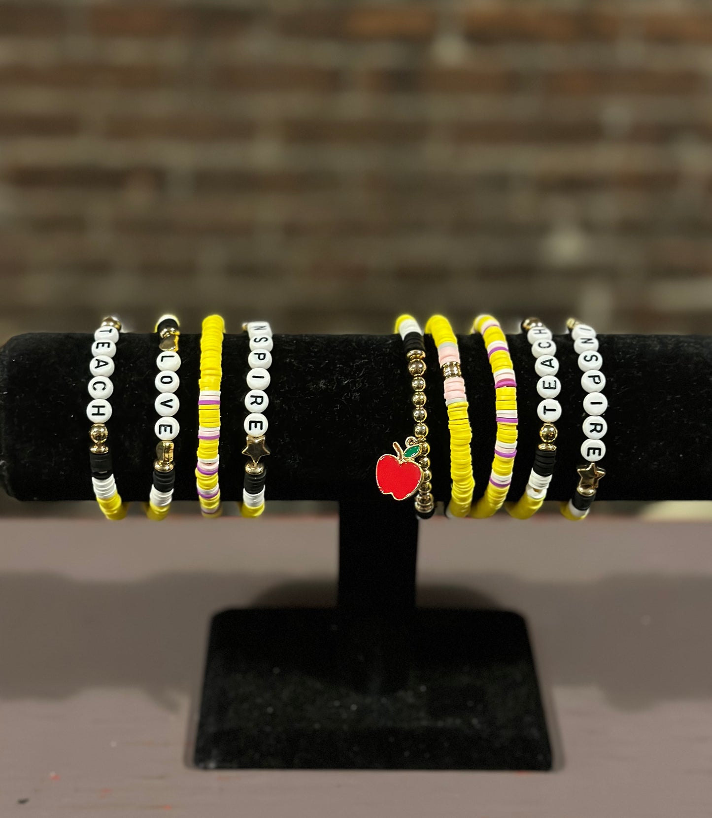 Disc bead teacher bracelets