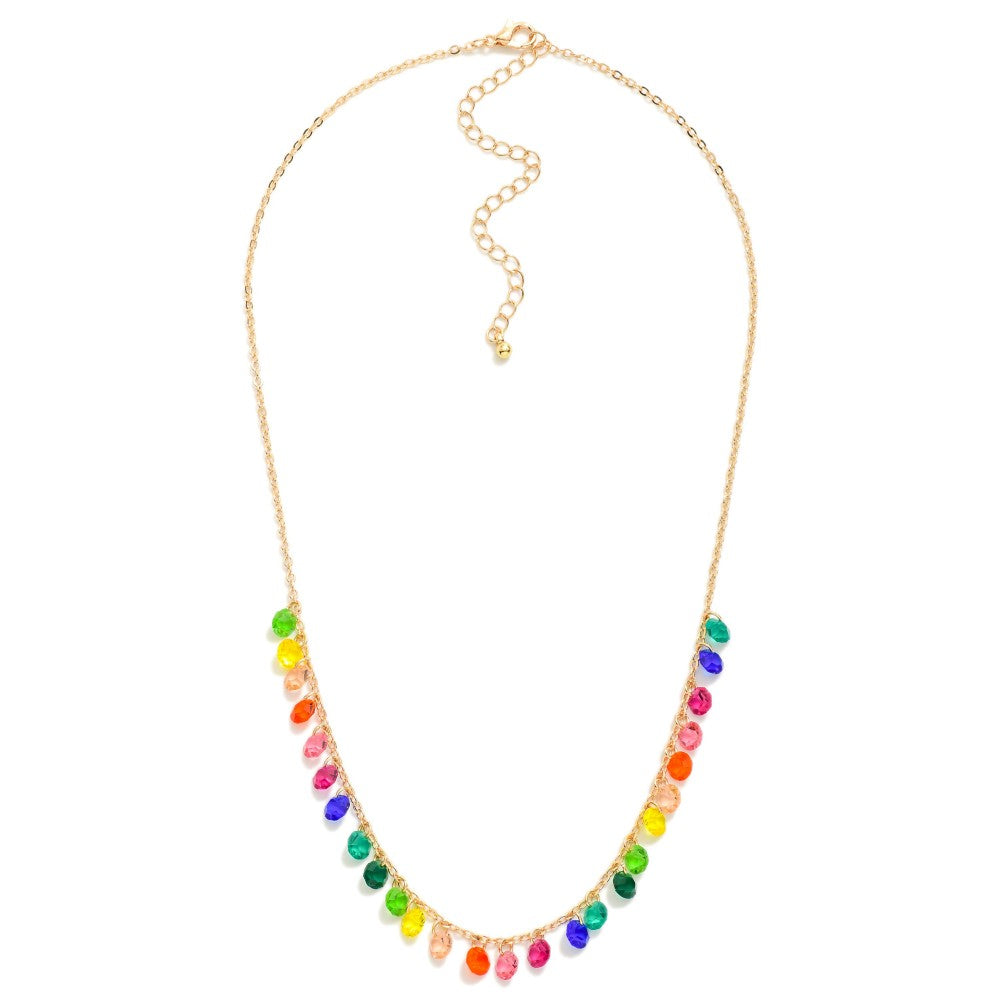Rainbow gem necklace