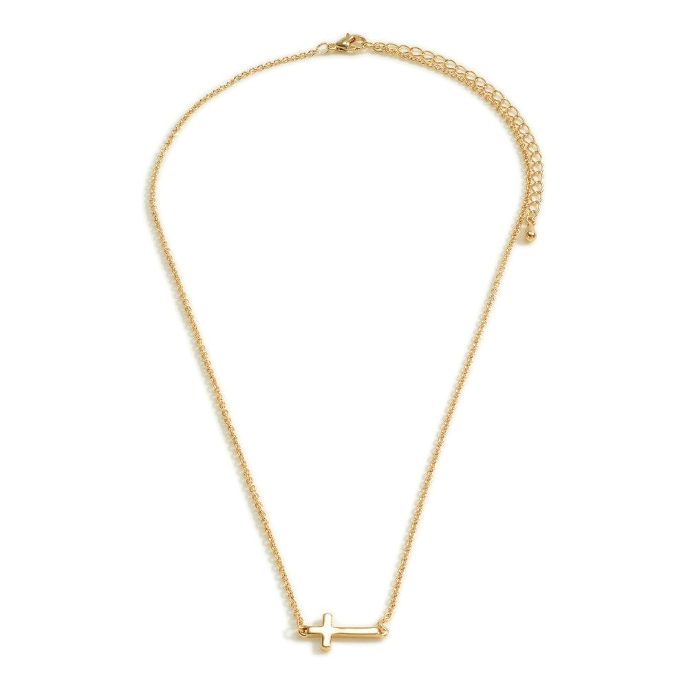 Dainty cross necklace
