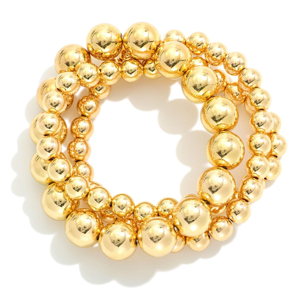 Gold ball bracelet