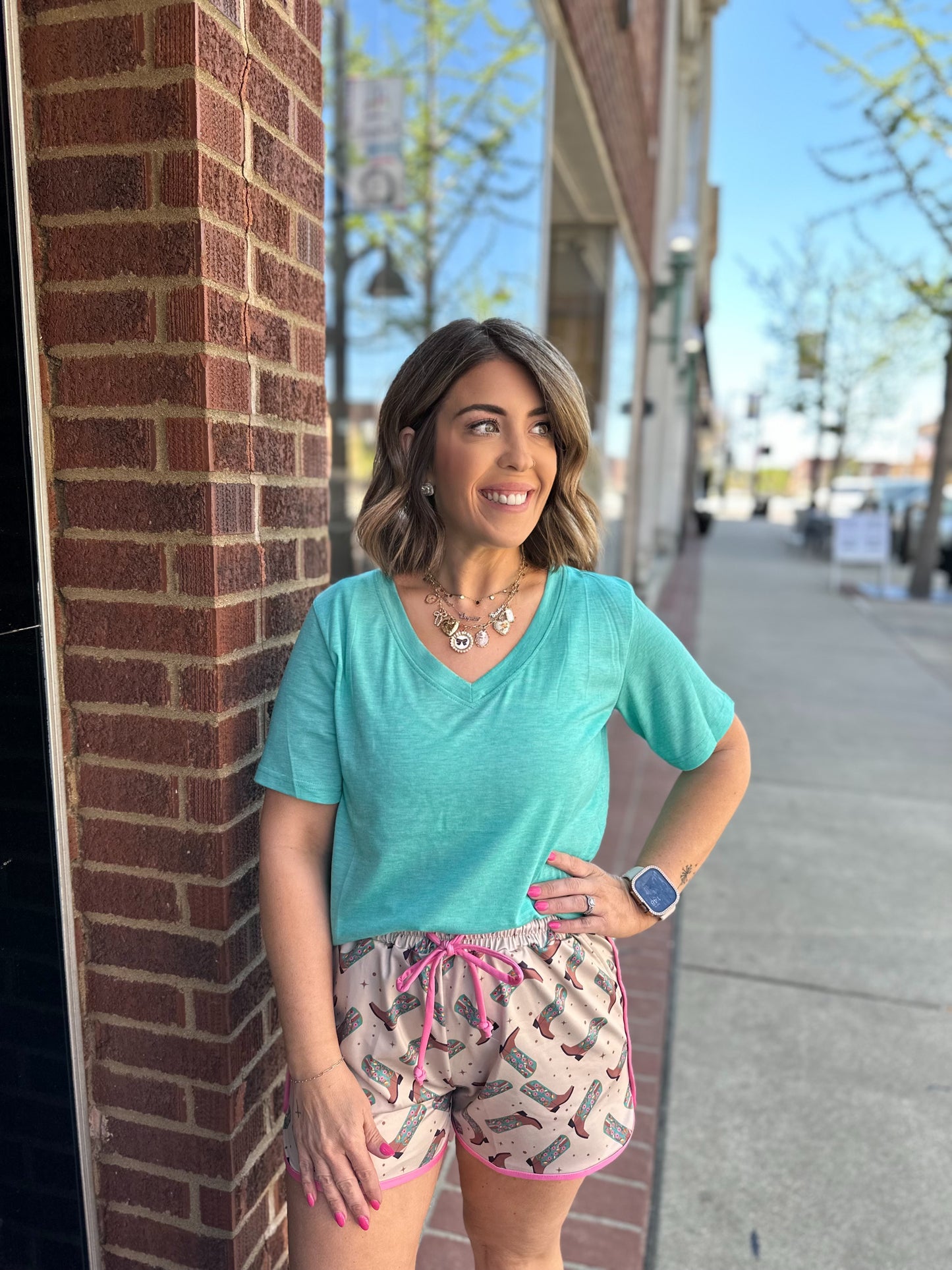 Simple Turquoise basic tee