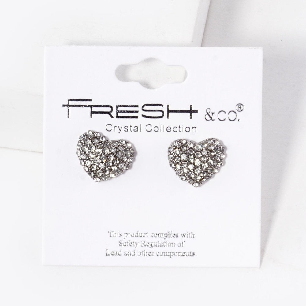 Crystal hearts earrings