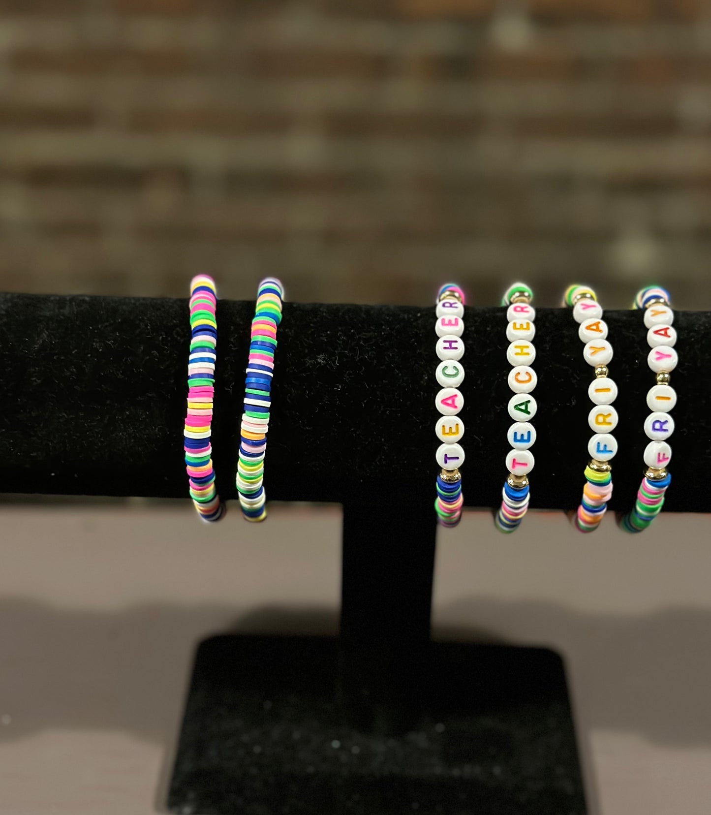 Disc bead teacher bracelets
