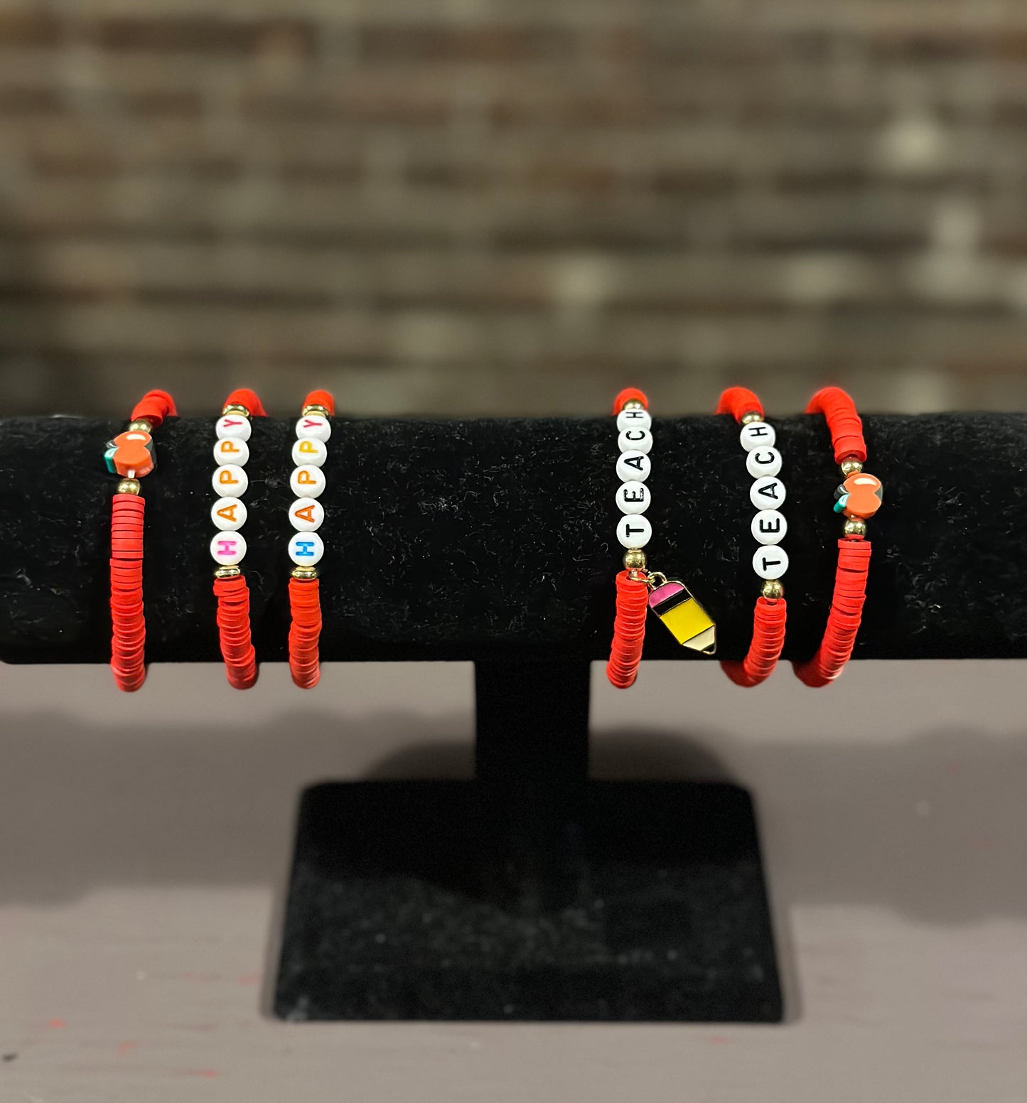 Disc bead teacher bracelets