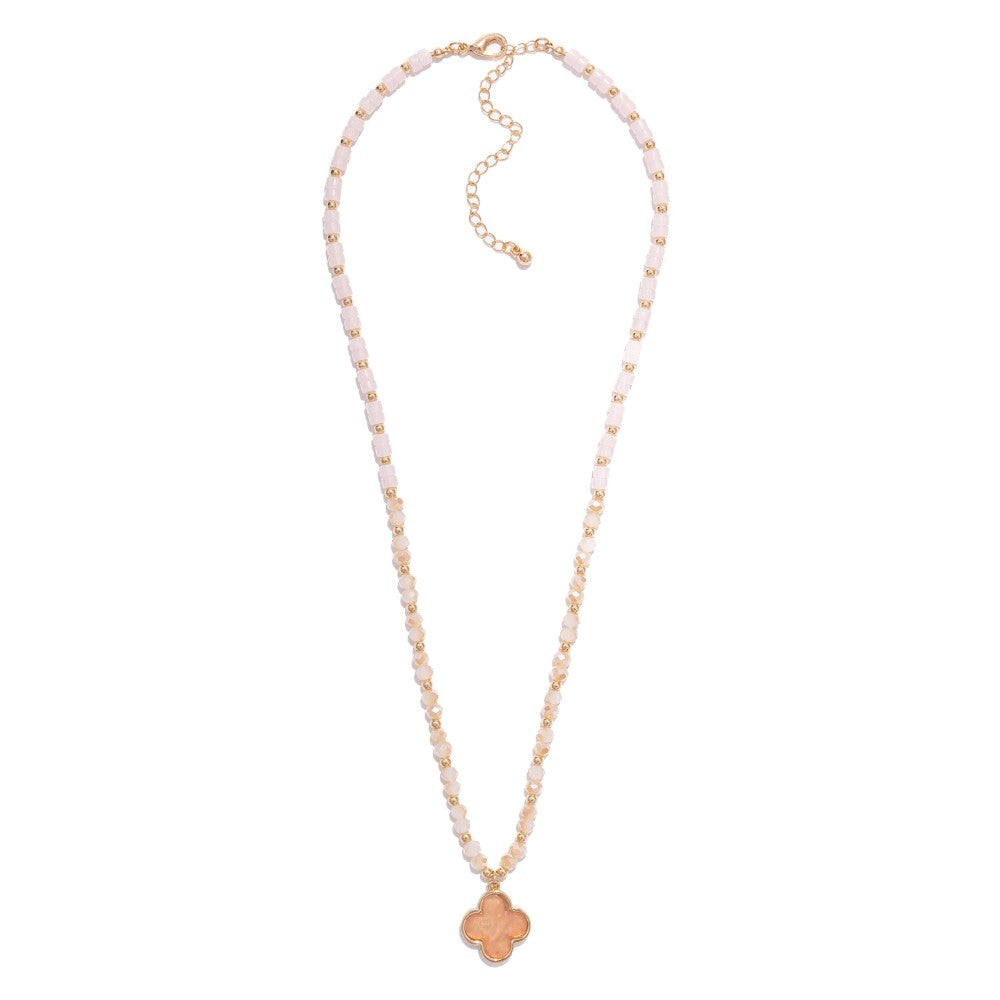 Beaded clover necklace