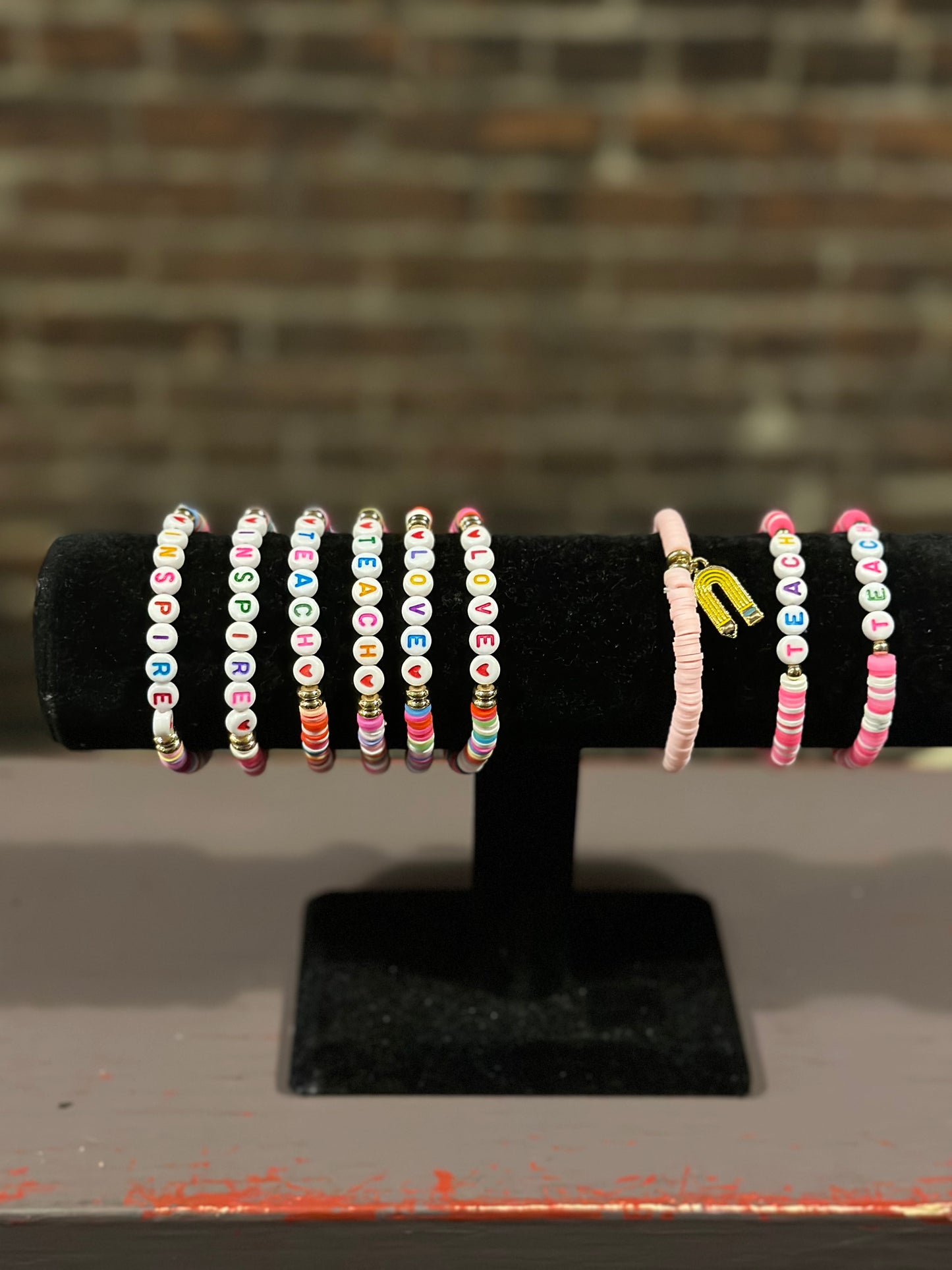 Disc bead teacher bracelets
