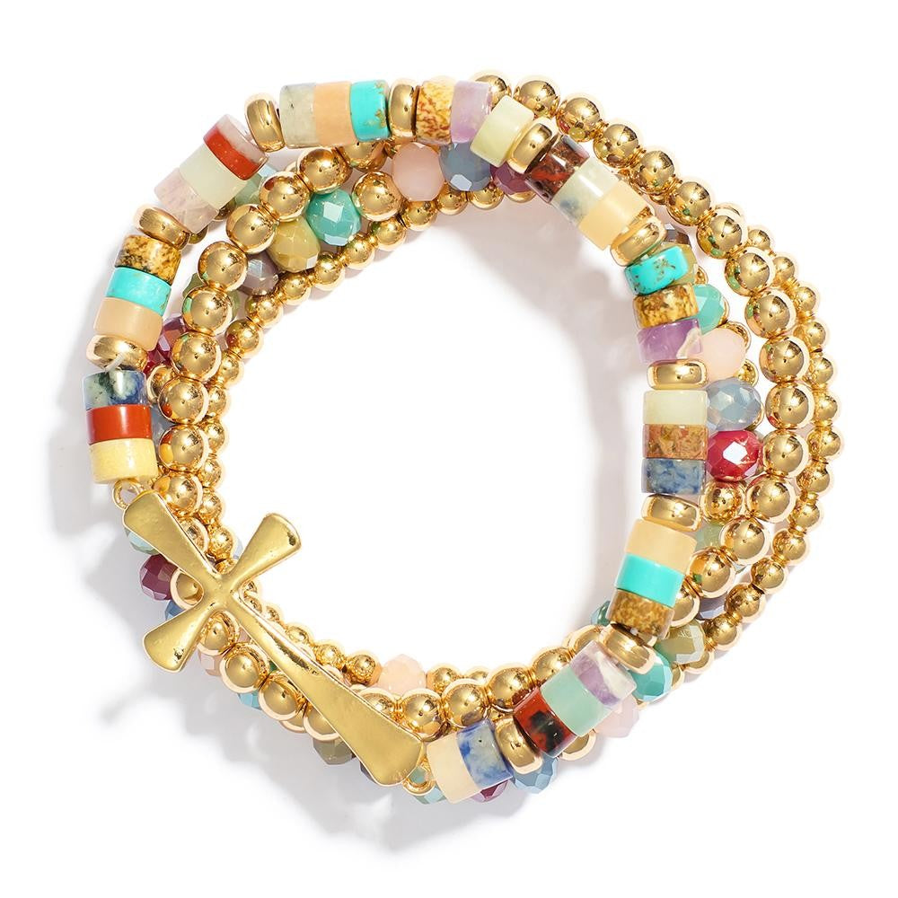 Beaded cross stacks
