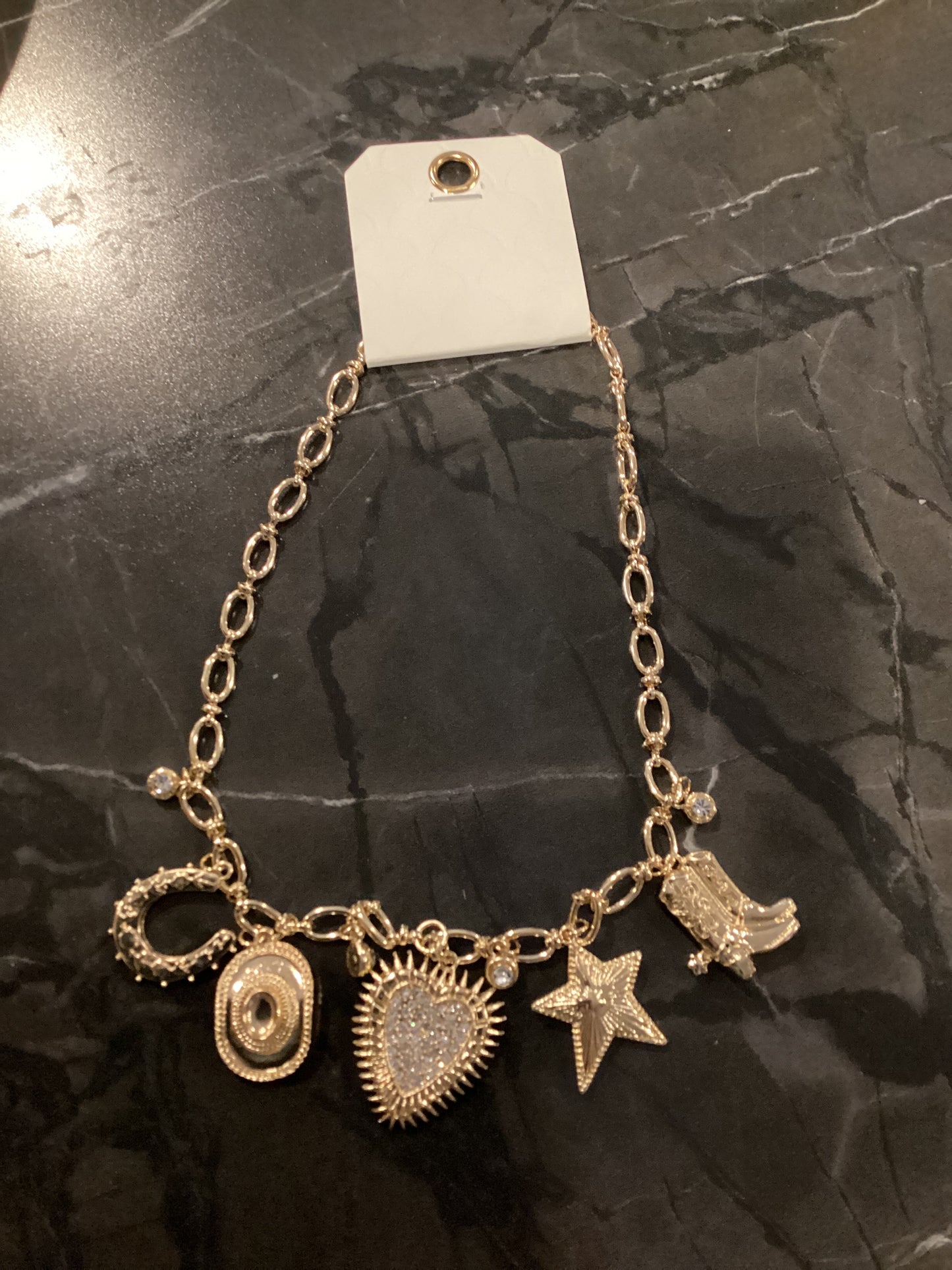 Western charm necklace