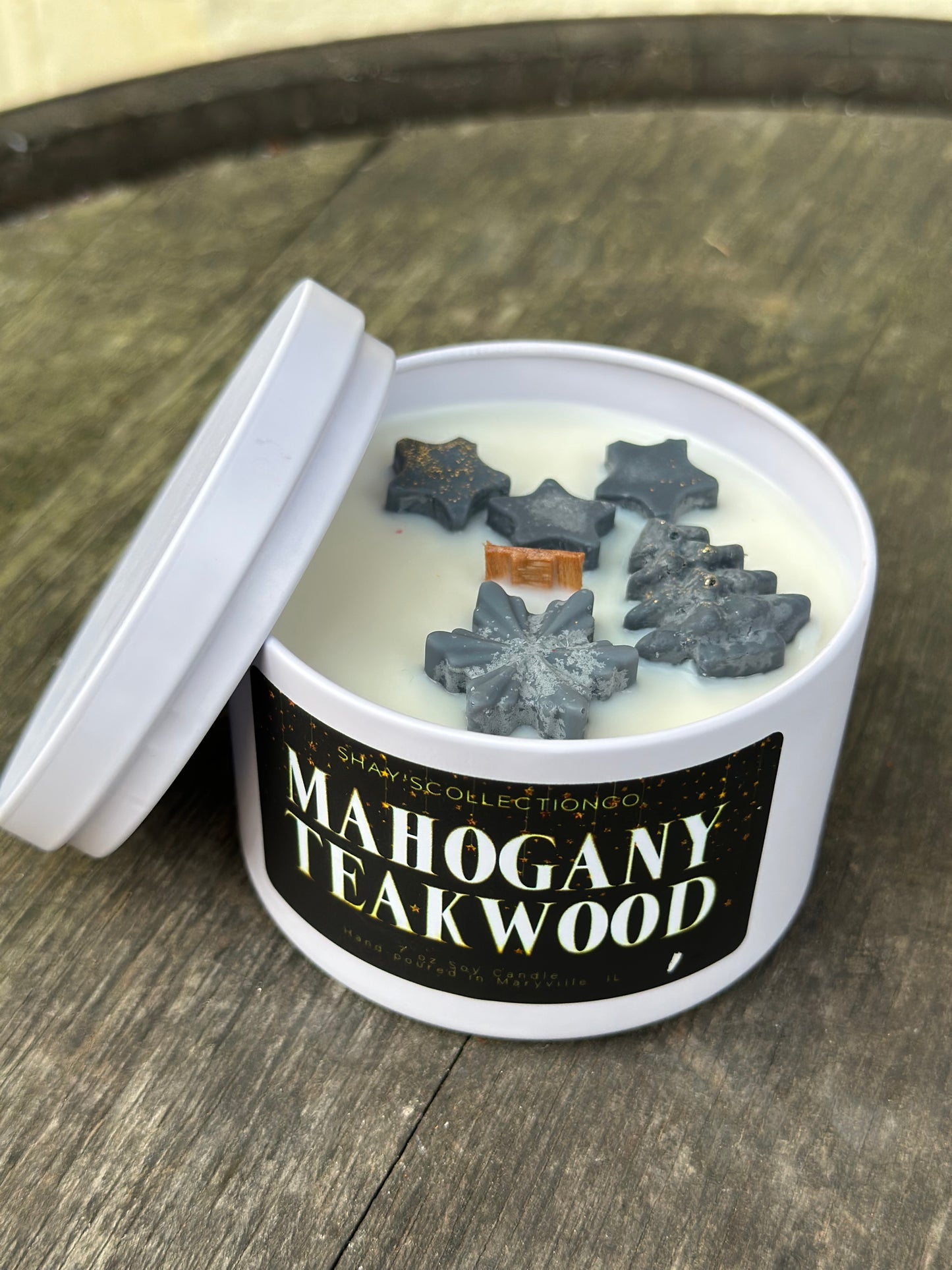 Wood Wick Tin Candles