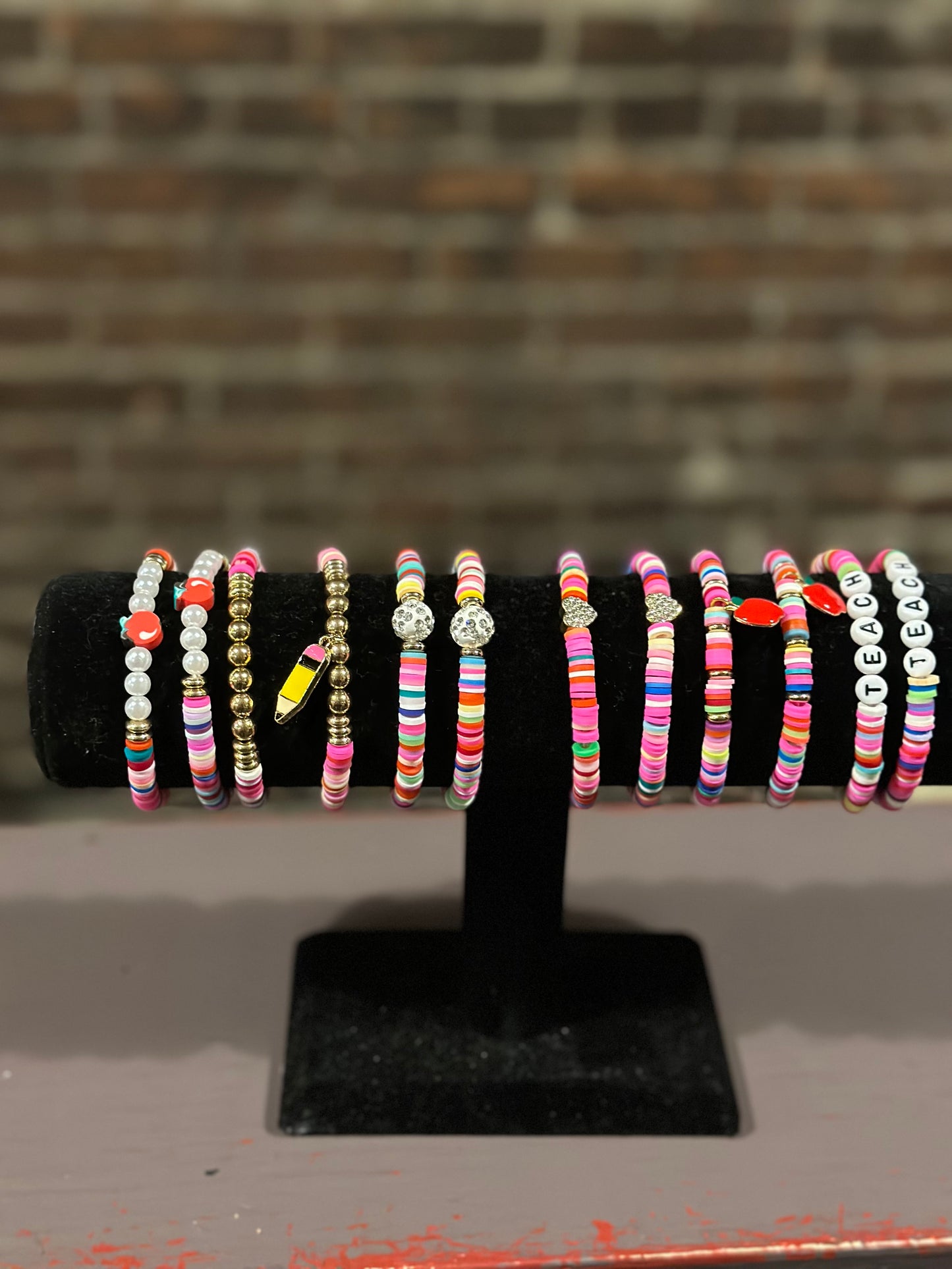 Disc bead teacher bracelets