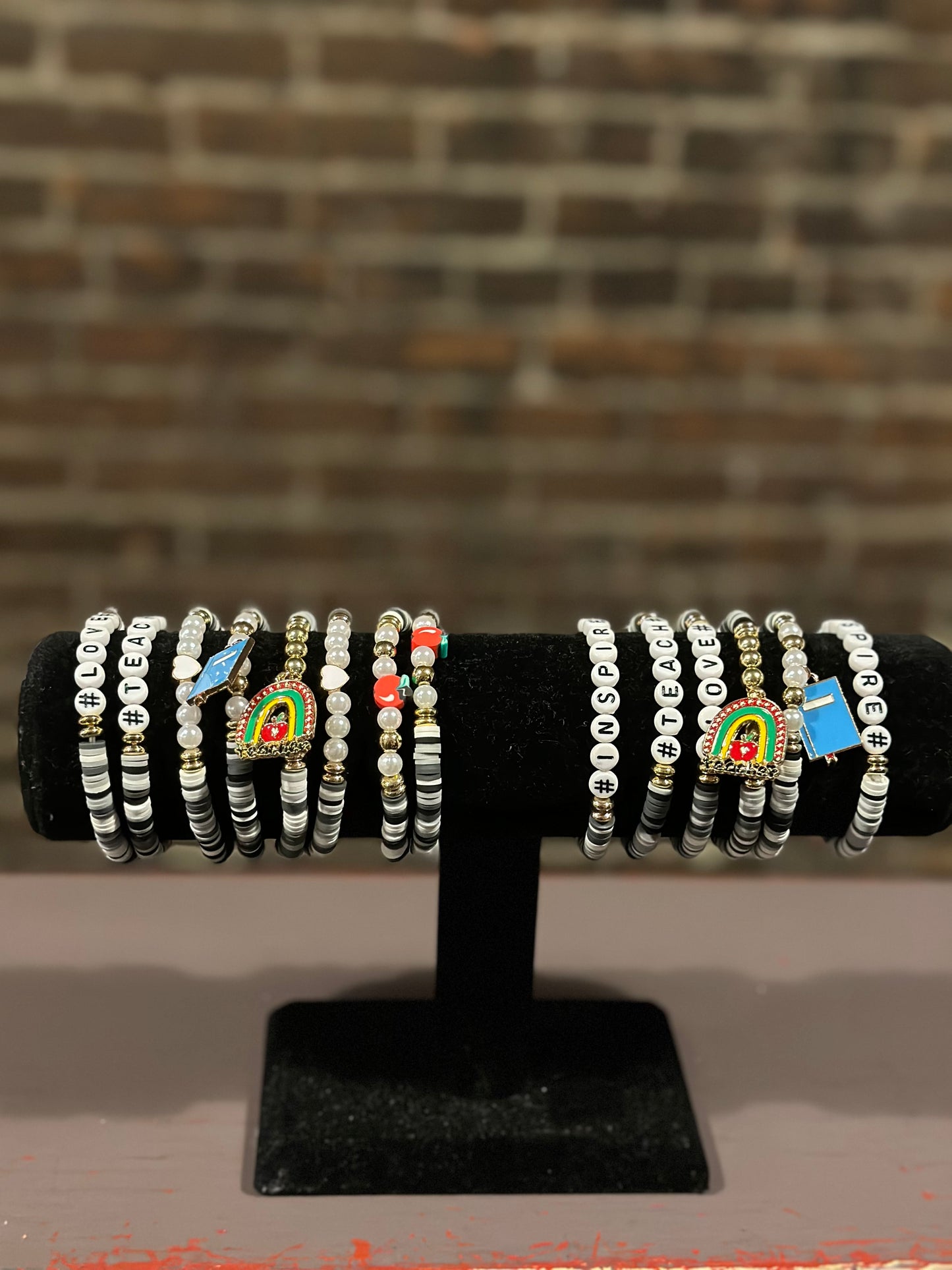 Disc bead teacher bracelets