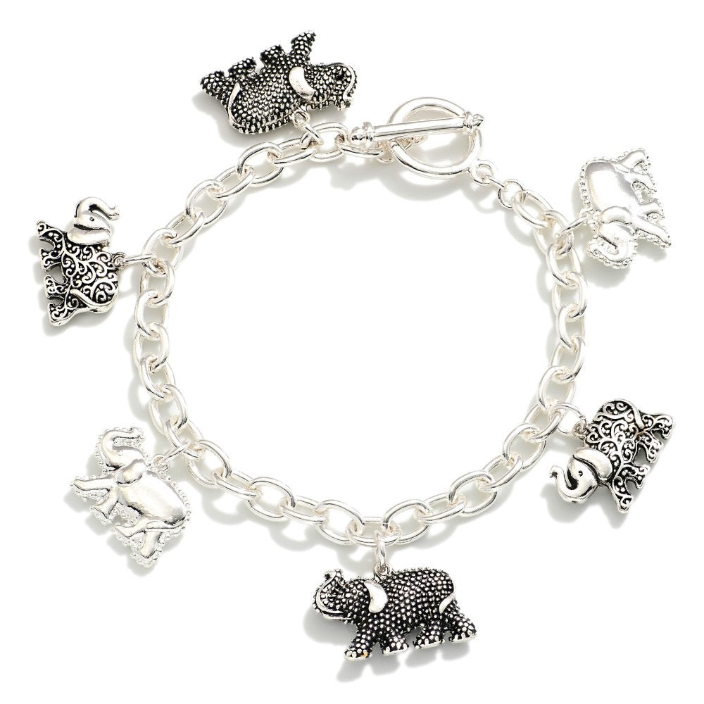 Elephant charm bracelet