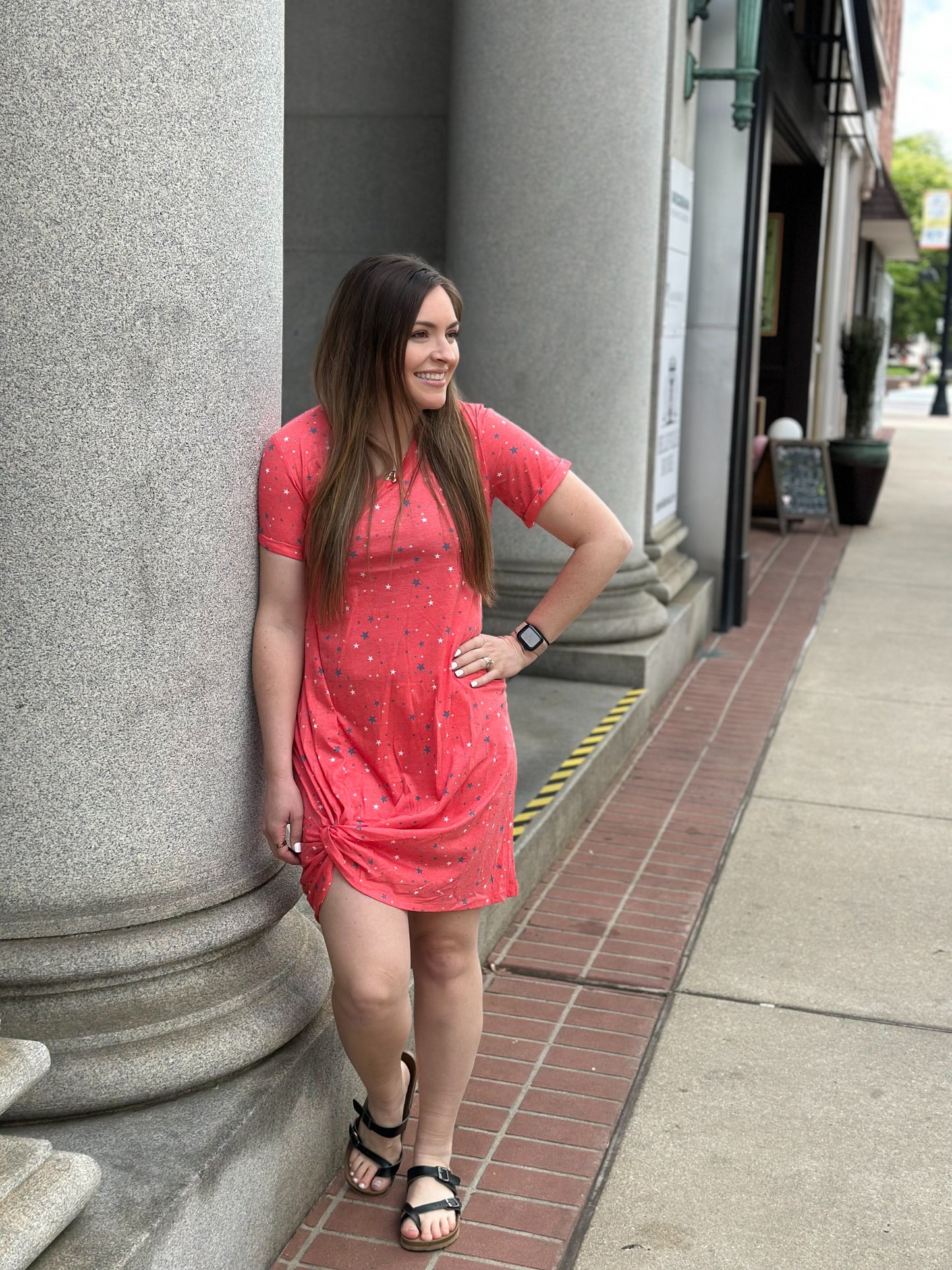 Stars and patriotic dress