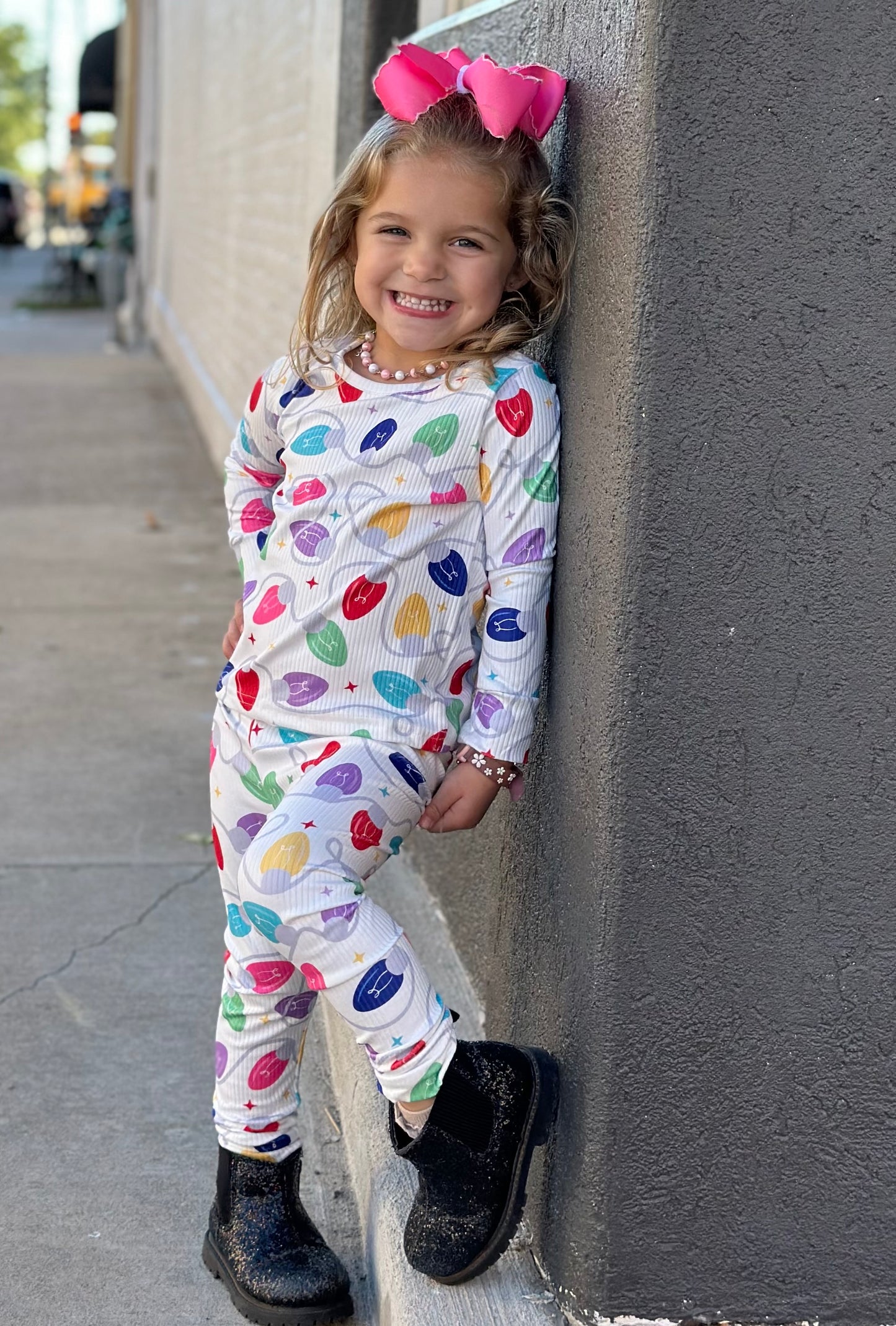 Vintage Christmas Lights PJ Set