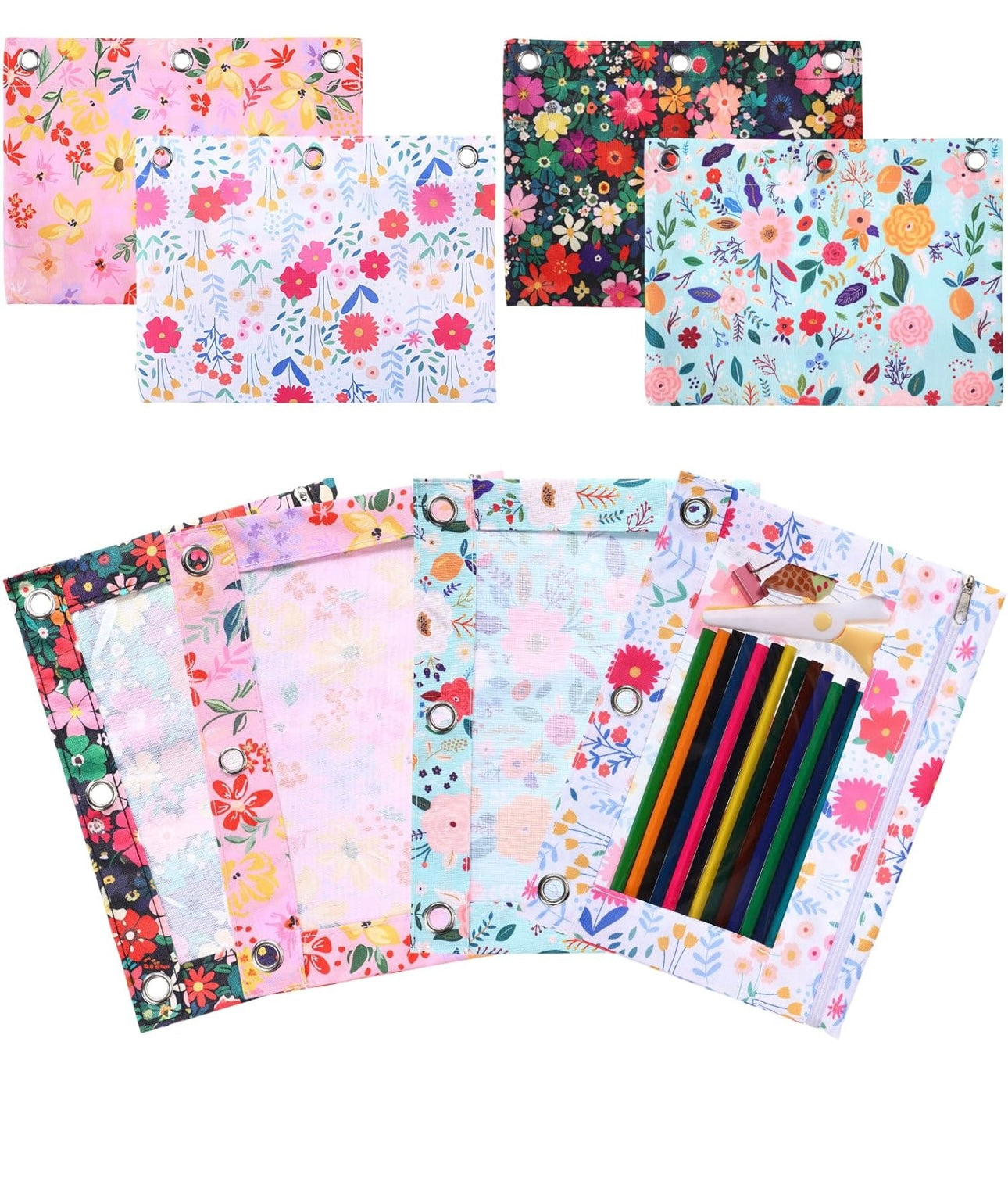 Floral Zipper pencil pouches