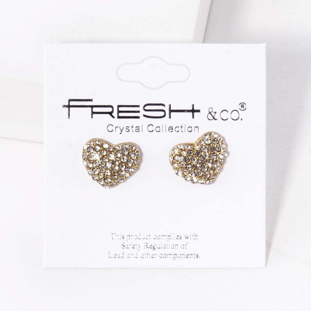 Crystal hearts earrings