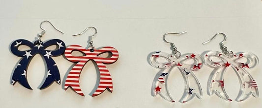 American bow earrings
