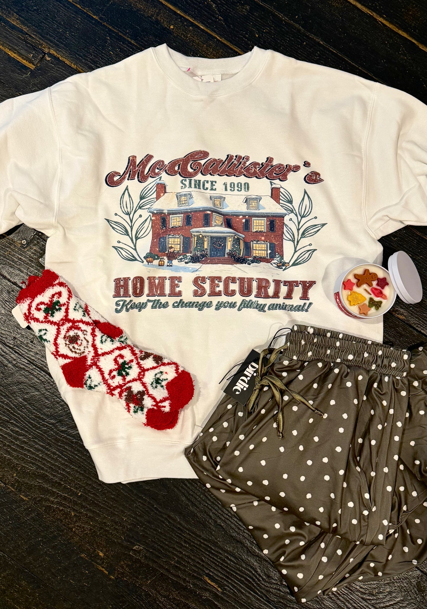 Mccallister home security sweatshirt