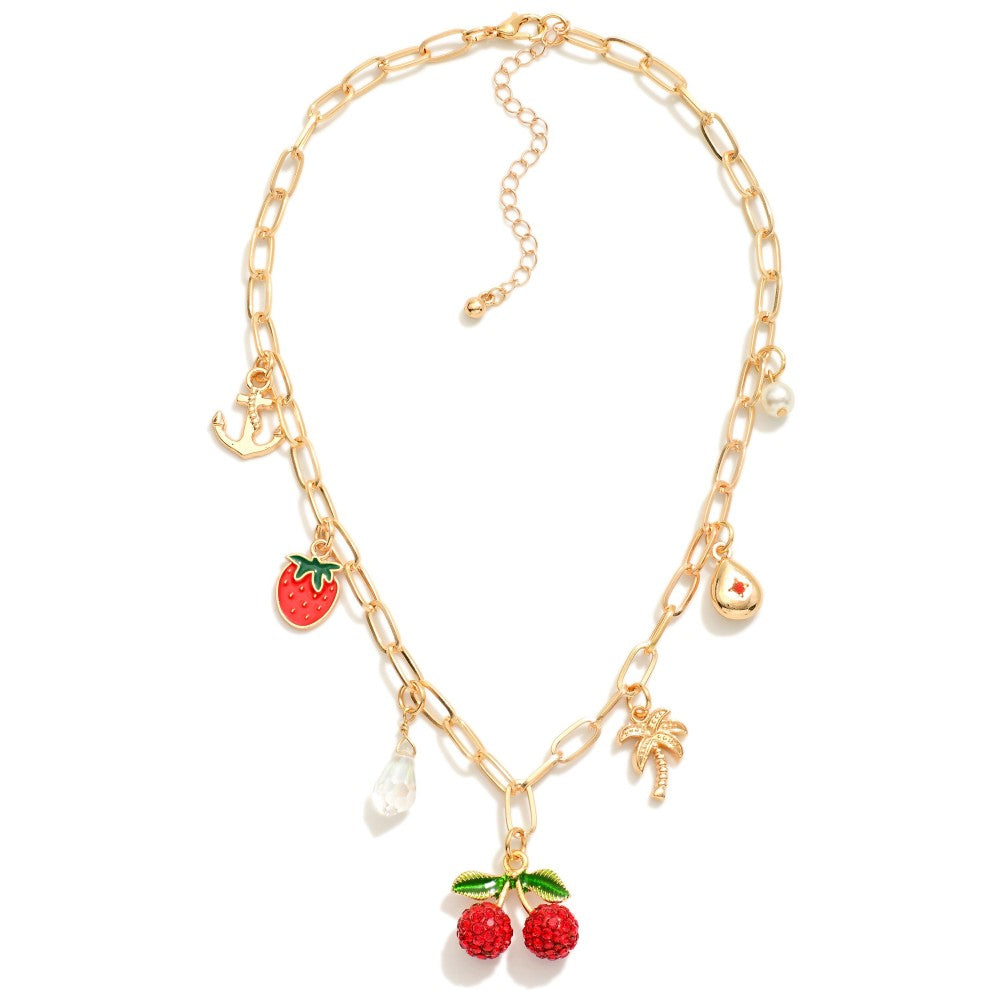 Fruity palms cheek necklace