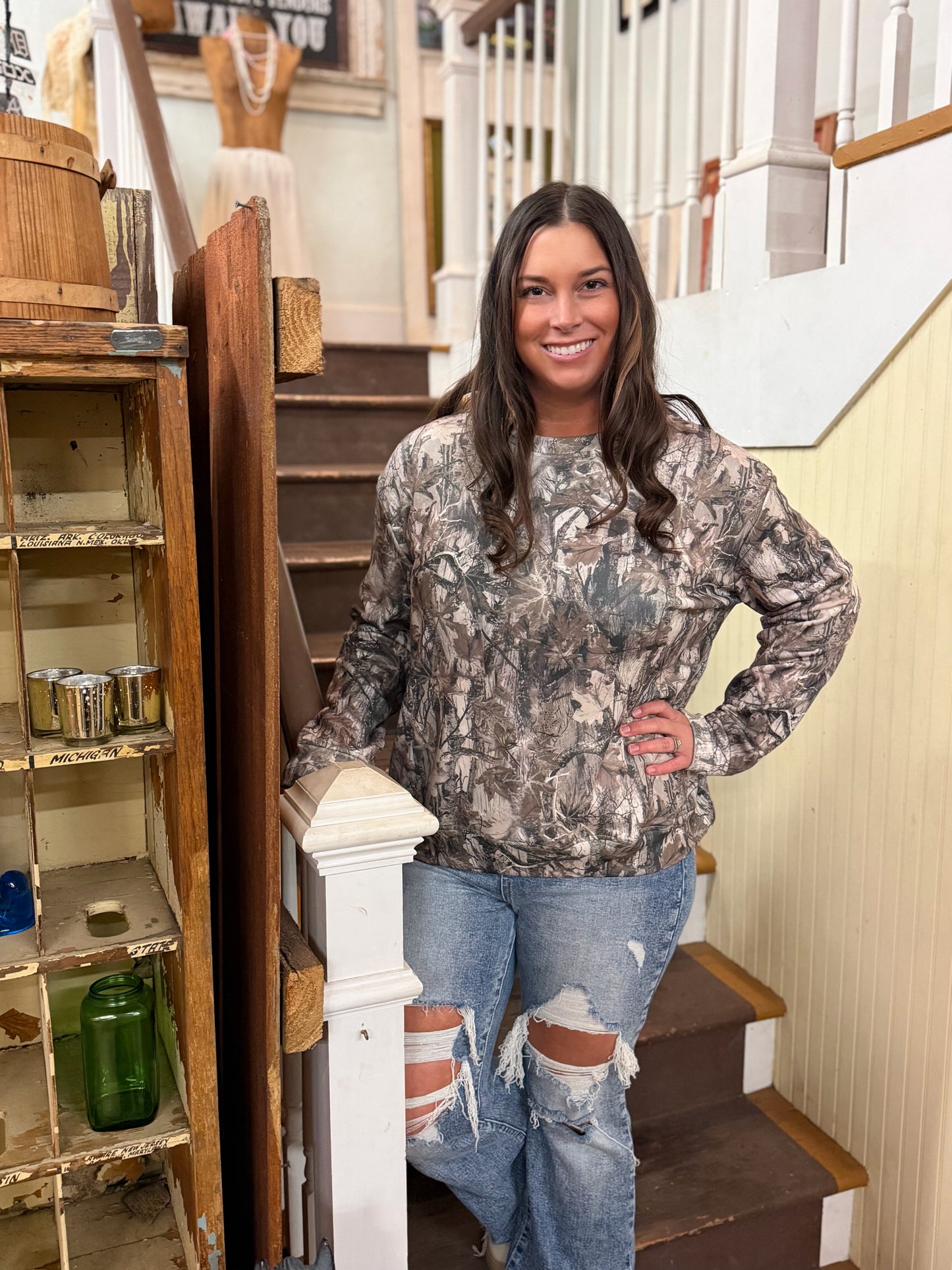 Stealth core camo long sleeve