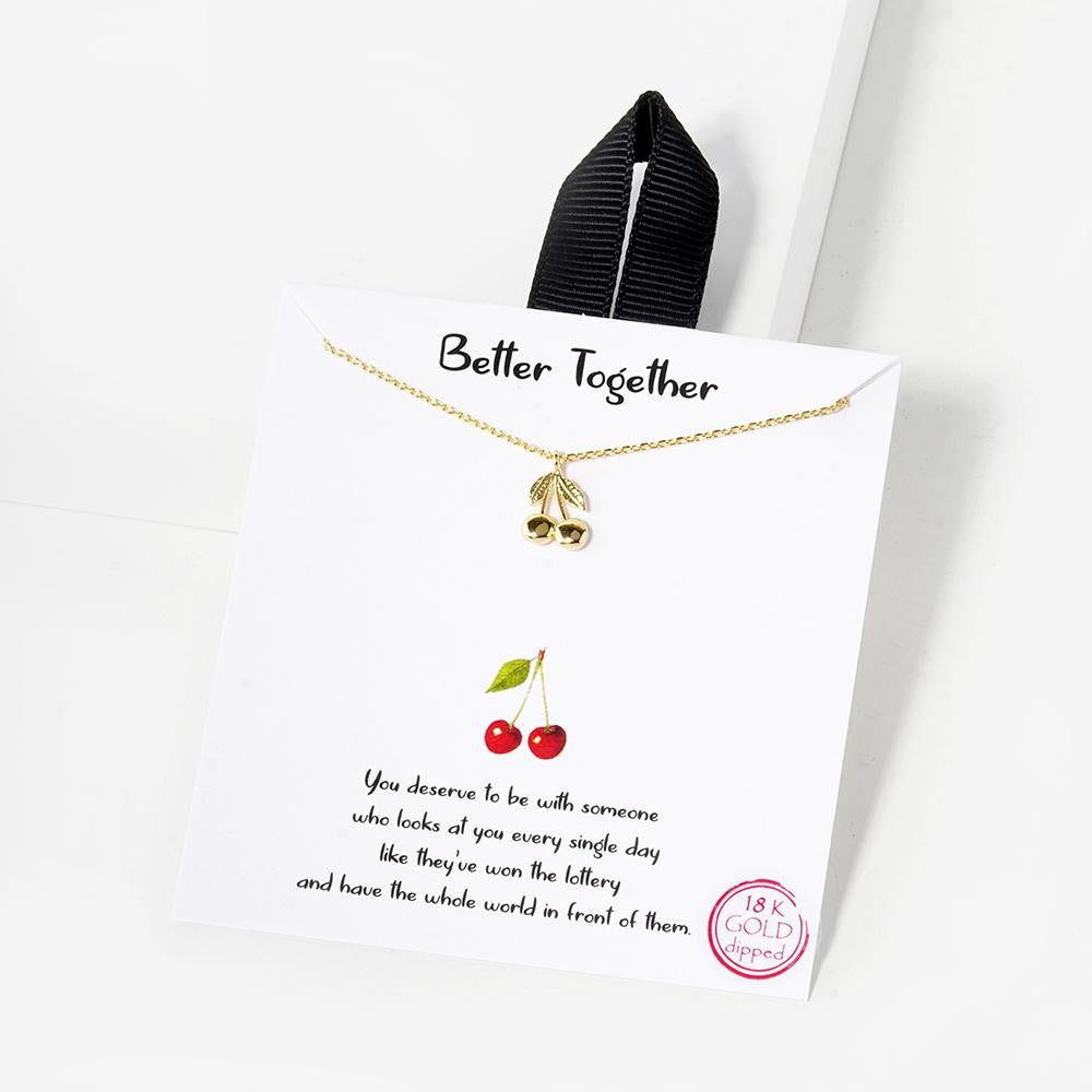 Better together cherry necklace