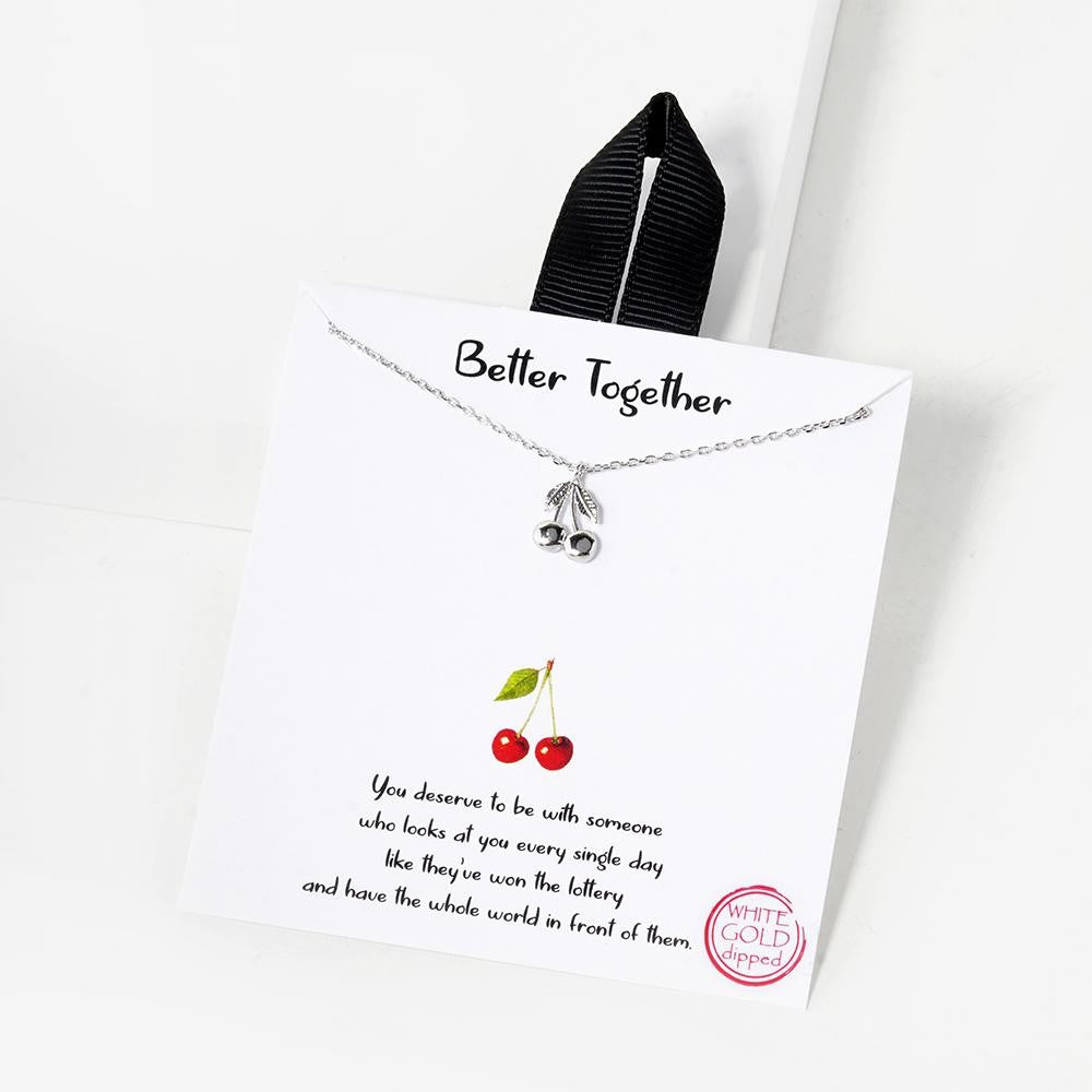Better together cherry necklace