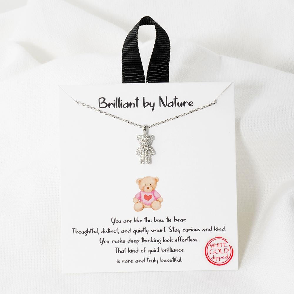 Sparkly bear necklace