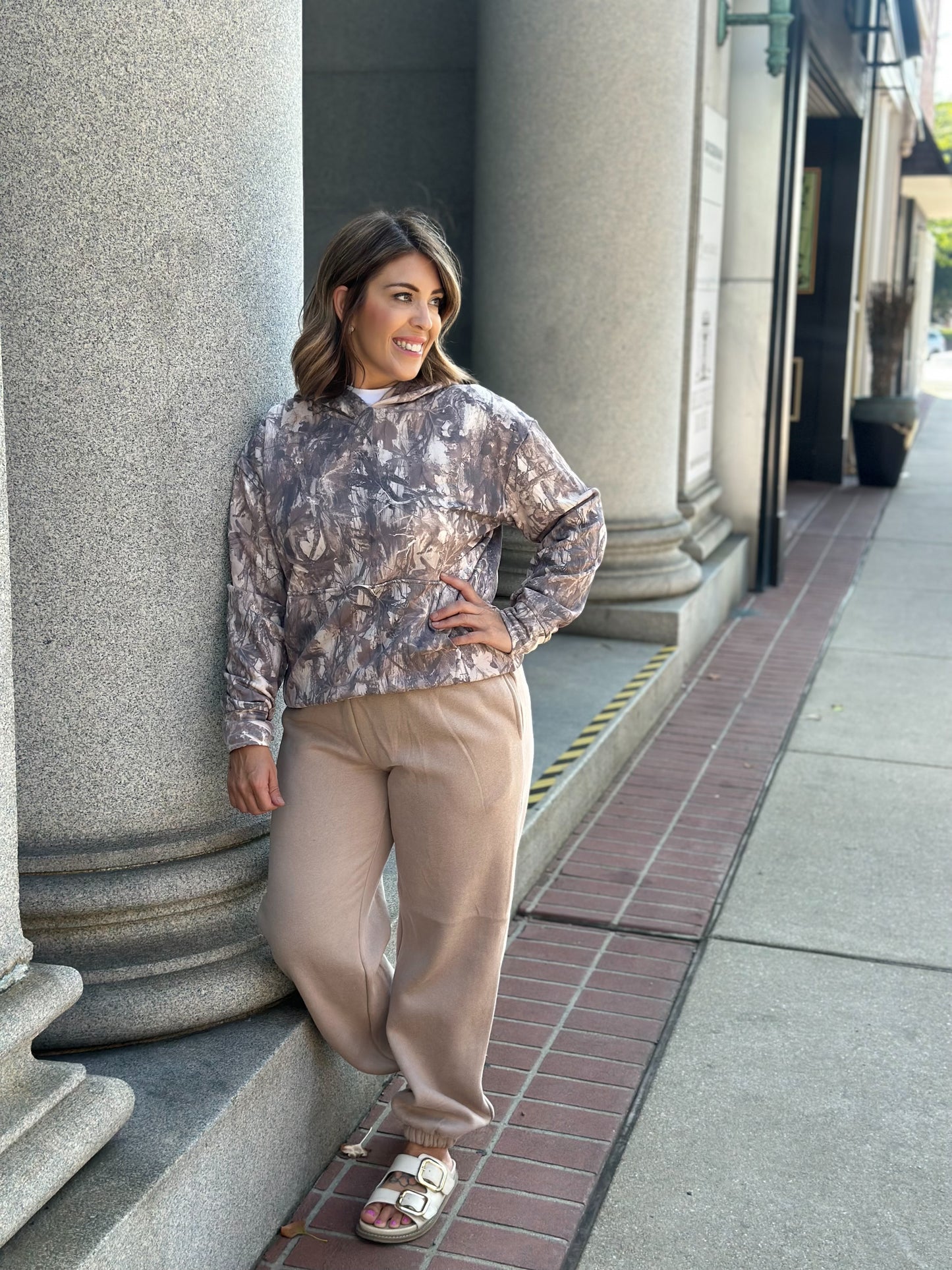 Brown camo hoodie