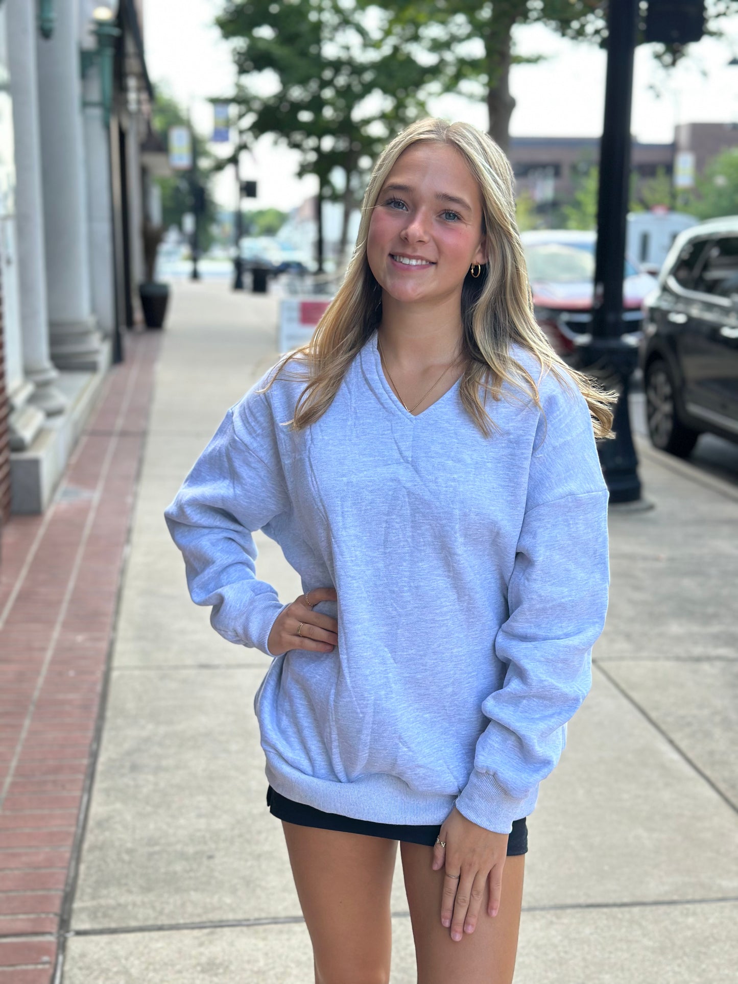 Birdie Split Neck Sweatshirt