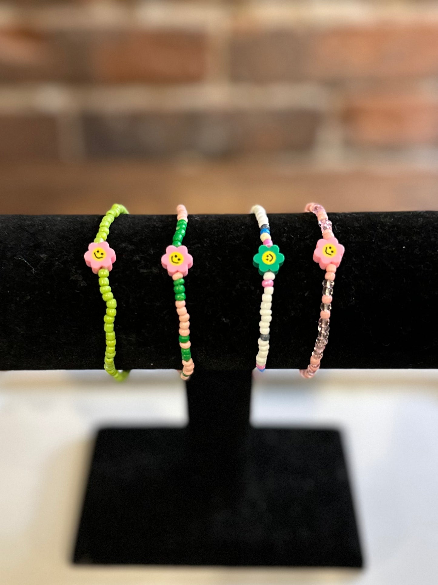 Smile Flower Beaded Bracelet
