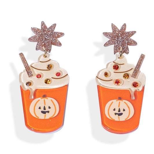 Pumpkin frappe earring