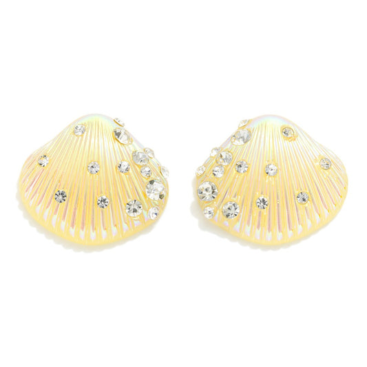 Crystal shell earrings