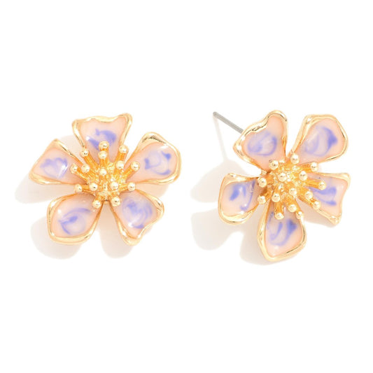 Hibiscus earrings