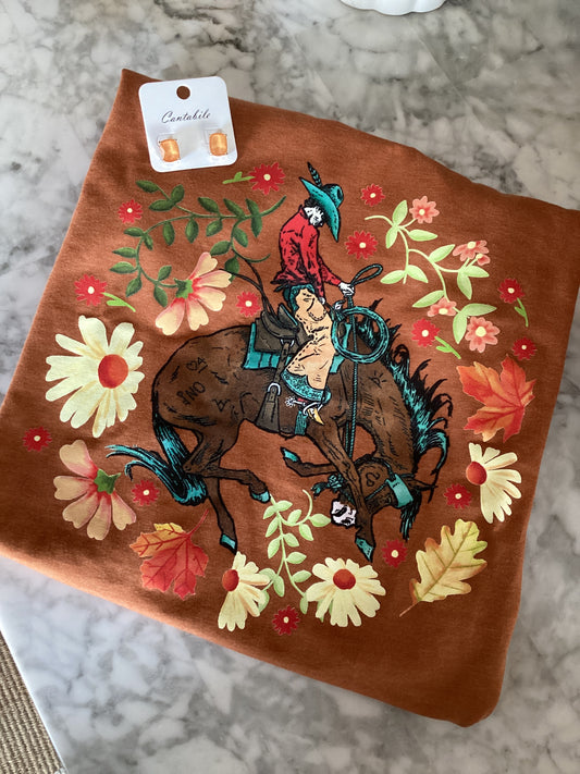 Fall cowboy tee