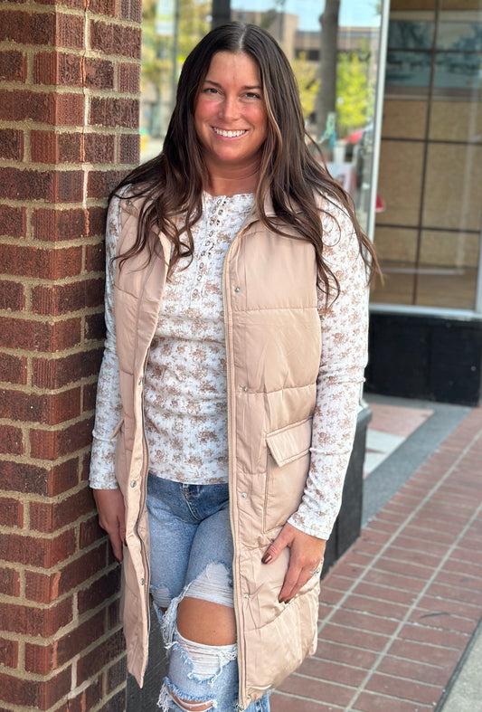 Missy Long Quilted Vest