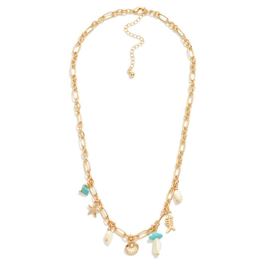 Beachy charm necklace
