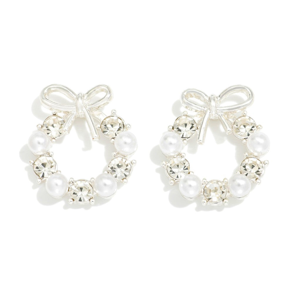 Crystal wreath earrings