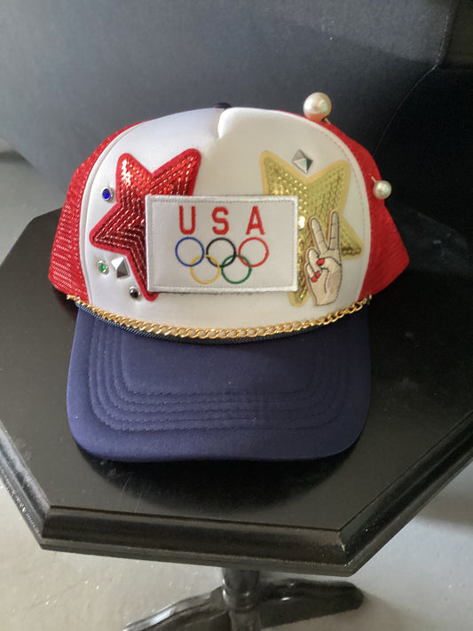 Olympic trucker hat