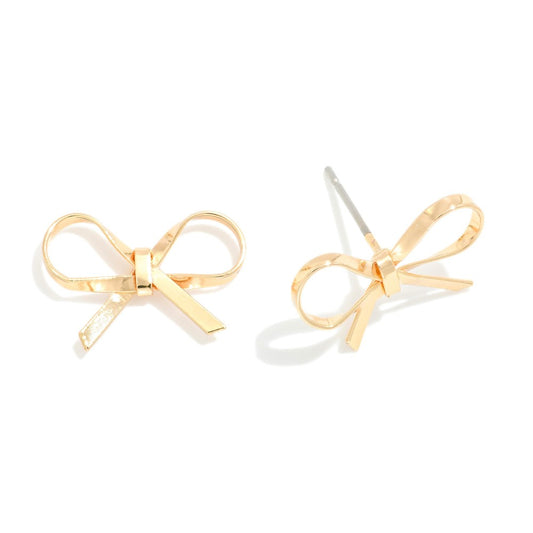 Ribbon bow earrings