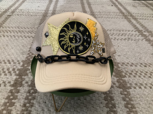 Sun and moon trucker hat