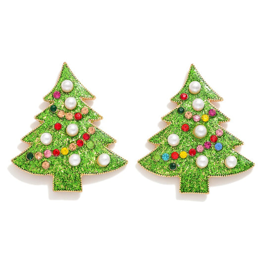 Large Christmas Tree earrings