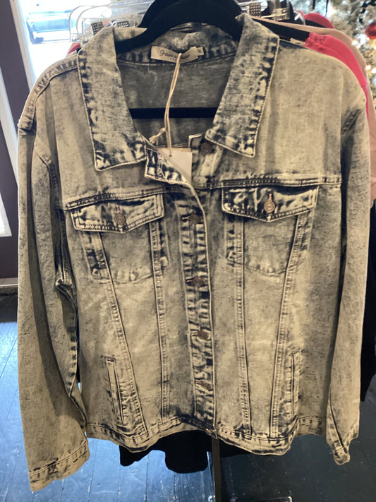 Acid wash jacket xl