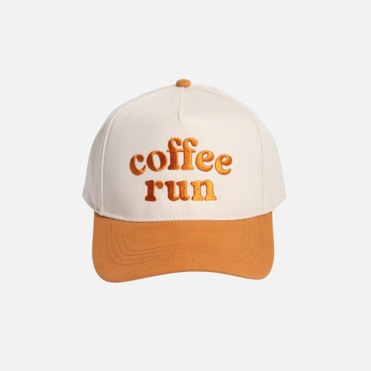 Coffee run in caramel hat