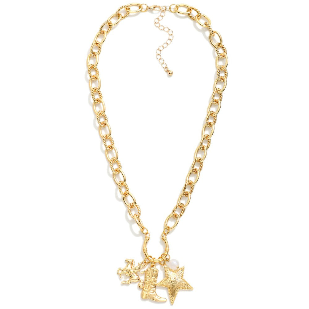 Cowboy star necklace