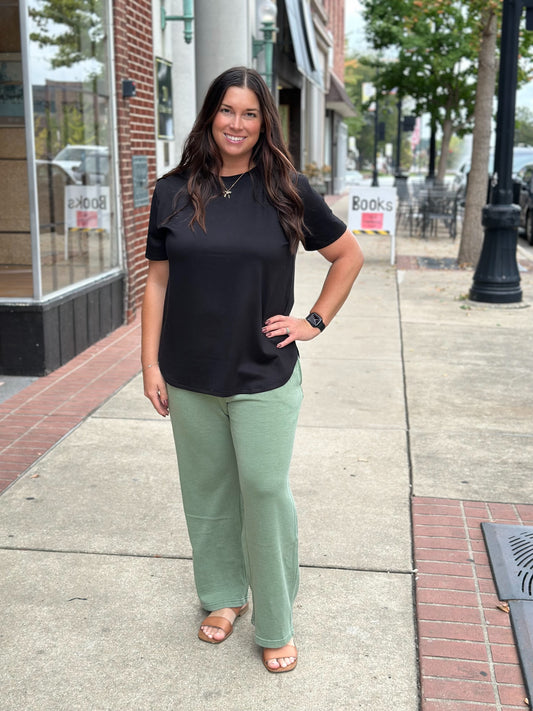Ellie Wide-Leg Vintage Wash Pants